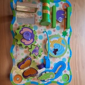 Melissa & Doug Green and Blue Activity Board